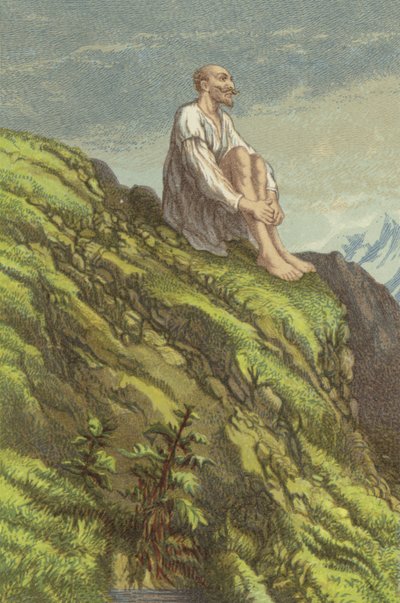 Don Quixote on the Sierra Morena Doing Penance by John Gilbert